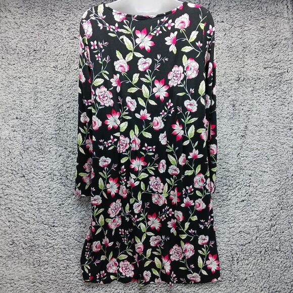 J.Jill Weaver Collection Women's Medium  Midi. Black Floral. Long Sleeve........ - Picture 5 of 6